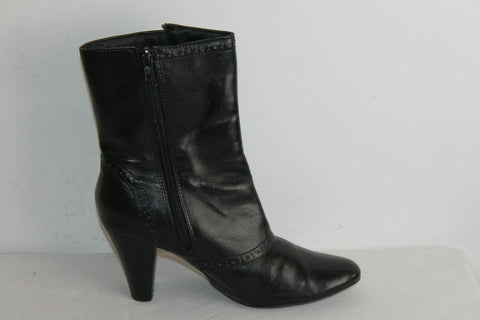 Bottines NAF NAF Simili Cuir Noir à Talons T 37 BE