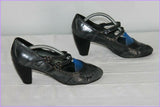 Escarpins REQINS Cuir Gris Foncé Nuancé T 38 TBE