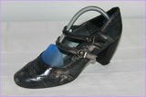 Escarpins REQINS Cuir Gris Foncé Nuancé T 38 TBE