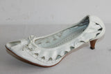 Escarpins Souples ASH Tout Cuir Verni Blanc T 36 BE