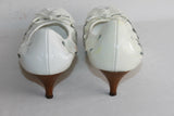 Escarpins Souples ASH Tout Cuir Verni Blanc T 36 BE
