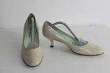 Escarpins LUCIANO BARACHINI Tout Cuir Ivoire T 39 TBE