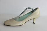 Escarpins LUCIANO BARACHINI Tout Cuir Ivoire T 39 TBE