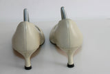 Escarpins LUCIANO BARACHINI Tout Cuir Ivoire T 39 TBE