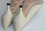 Escarpins LUCIANO BARACHINI Tout Cuir Ivoire T 39 TBE