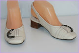 Escarpins JB MARTIN Cuir Blanc Cassé T 35 TBE
