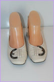 Escarpins JB MARTIN Cuir Blanc Cassé T 35 TBE