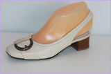 Escarpins JB MARTIN Cuir Blanc Cassé T 35 TBE
