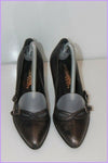 Escarpins SAN MARINA Cuir Gris Anthracite T 36 TBE