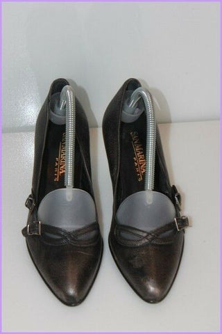 Escarpins SAN MARINA Cuir Gris Anthracite T 36 TBE