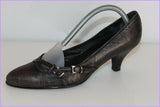 Escarpins SAN MARINA Cuir Gris Anthracite T 36 TBE