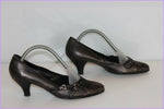 Escarpins SAN MARINA Cuir Gris Anthracite T 36 TBE