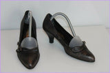Escarpins SAN MARINA Cuir Gris Anthracite T 36 TBE