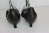 Escarpins SAN MARINA Cuir Gris Anthracite T 36 TBE