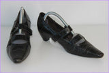 Escarpins MADISON Cuir Noir T 36 TBE
