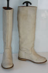 OSMOSE Bottes Cavalières  tout Cuir Ajouré Blanc Cassé T 36