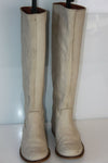 OSMOSE Bottes Cavalières  tout Cuir Ajouré Blanc Cassé T 36