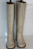 OSMOSE Bottes Cavalières  tout Cuir Ajouré Blanc Cassé T 36