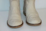 OSMOSE Bottes Cavalières  tout Cuir Ajouré Blanc Cassé T 36