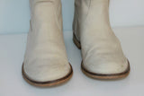OSMOSE Bottes Cavalières  tout Cuir Ajouré Blanc Cassé T 36