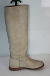 OSMOSE Bottes Cavalières  tout Cuir Ajouré Blanc Cassé T 36