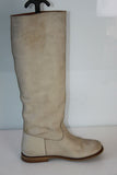 OSMOSE Bottes Cavalières  tout Cuir Ajouré Blanc Cassé T 36