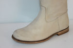 OSMOSE Bottes Cavalières  tout Cuir Ajouré Blanc Cassé T 36