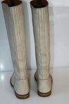 OSMOSE Bottes Cavalières  tout Cuir Ajouré Blanc Cassé T 36