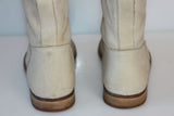 OSMOSE Bottes Cavalières  tout Cuir Ajouré Blanc Cassé T 36