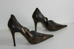 Escarpins Pointus OSMOSE Cuir Marron bronze Talons Aiguilles T 35 BE