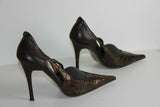 Escarpins Pointus OSMOSE Cuir Marron bronze Talons Aiguilles T 35 BE