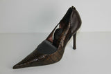 Escarpins Pointus OSMOSE Cuir Marron bronze Talons Aiguilles T 35 BE