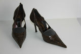 Escarpins Pointus OSMOSE Cuir Marron bronze Talons Aiguilles T 35 BE