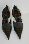 Escarpins Pointus OSMOSE Cuir Marron bronze Talons Aiguilles T 35 BE
