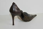 Escarpins Pointus OSMOSE Cuir Marron bronze Talons Aiguilles T 35 BE