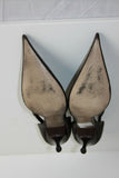 Escarpins Pointus OSMOSE Cuir Marron bronze Talons Aiguilles T 35 BE