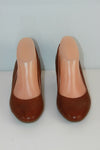 Escarpins ANDRE Cuir Marron Bouts Ronds T 37 TBE