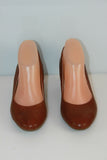 Escarpins ANDRE Cuir Marron Bouts Ronds T 37 TBE