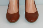 Escarpins ANDRE Cuir Marron Bouts Ronds T 37 TBE