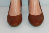 Escarpins ANDRE Cuir Marron Bouts Ronds T 37 TBE