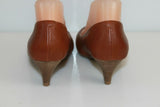 Escarpins ANDRE Cuir Marron Bouts Ronds T 37 TBE