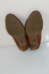 Escarpins ANDRE Cuir Marron Bouts Ronds T 37 TBE