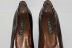 VINTAGE Escarpins NOUCHKA Tout Cuir Verni Prune T 37 IT / T 38 FR  TTBE