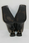 VINTAGE Escarpins NOUCHKA Tout Cuir Verni Prune T 37 IT / T 38 FR  TTBE