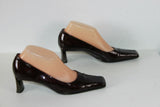 VINTAGE Escarpins NOUCHKA Tout Cuir Verni Prune T 37 IT / T 38 FR  TTBE