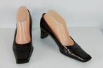 VINTAGE Escarpins NOUCHKA Tout Cuir Verni Prune T 37 IT / T 38 FR  TTBE
