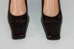 VINTAGE Escarpins NOUCHKA Tout Cuir Verni Prune T 37 IT / T 38 FR  TTBE