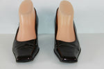 VINTAGE Escarpins NOUCHKA Tout Cuir Verni Prune T 37 IT / T 38 FR  TTBE