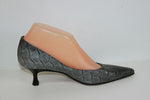Escarpins ELEGANCE PARIS Tout Cuir Gris Petits Talons T 36 TBE