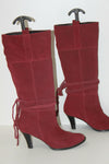 Bottes à Talons Daim Pourpre T 41 TTBE